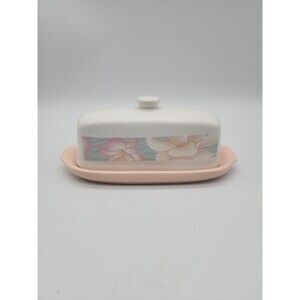 Vintage Sara by China Pearl Butter Dish RARE FIND Lovely Floral Pattern